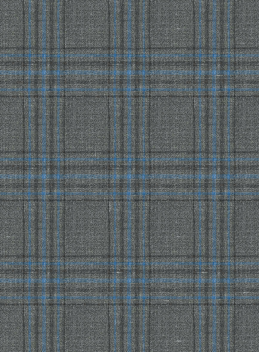 Italian Murano Livado Gray Wool Linen Silk Suit - StudioSuits