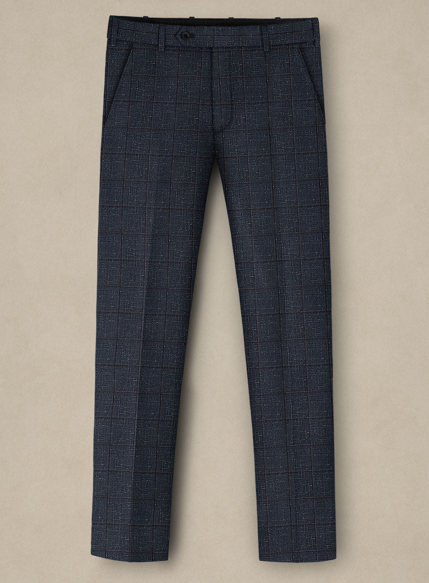 Italian Murano Ili Blue Wool Linen Silk Suit - StudioSuits