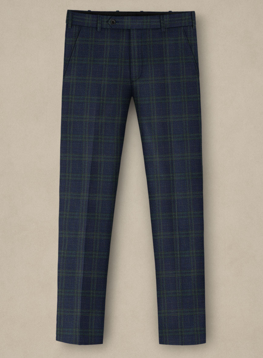 Italian Murano Loni Blue Wool Linen Silk Suit - StudioSuits