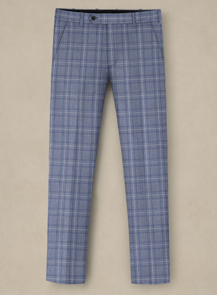 Italian Murano Natino Blue Wool Pants