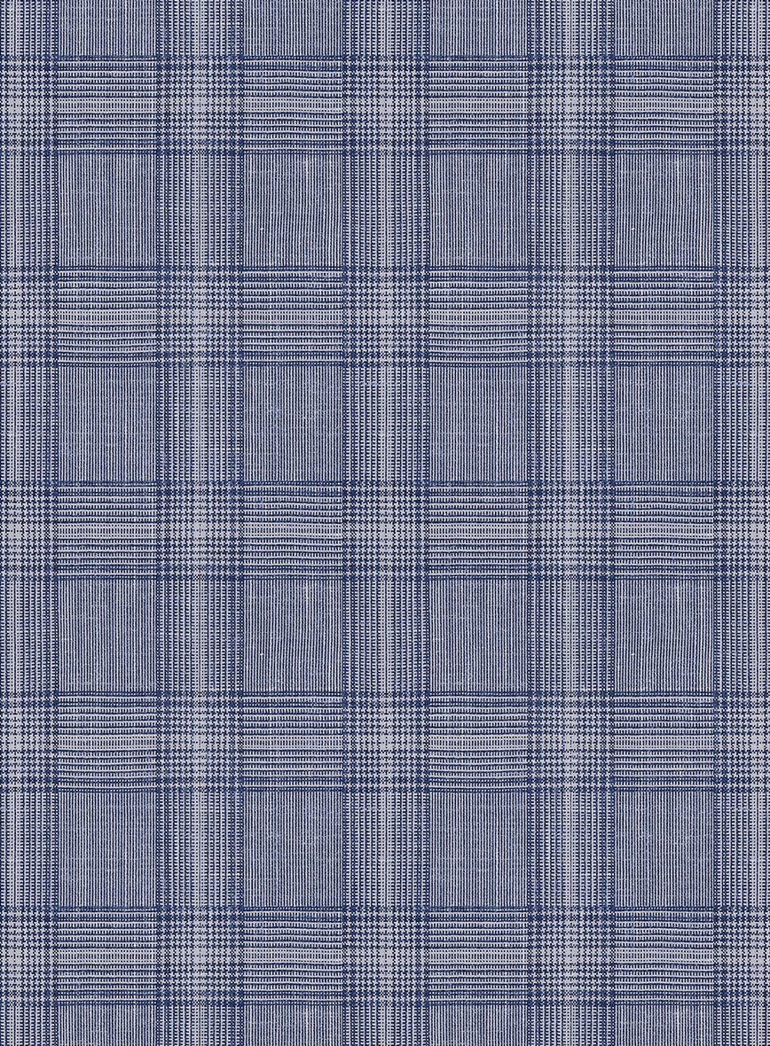 Italian Murano Natino Blue Wool Pants