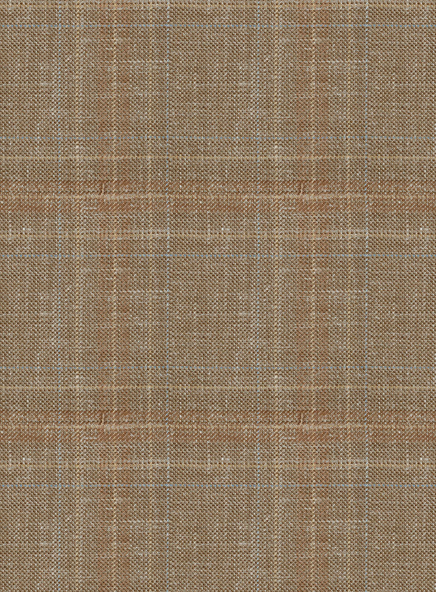 Italian Murano Ocavi Brown Wool Linen Silk Pants - StudioSuits