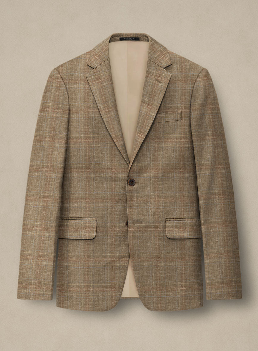 Italian Murano Ocavi Brown Wool Linen Silk Suit - StudioSuits