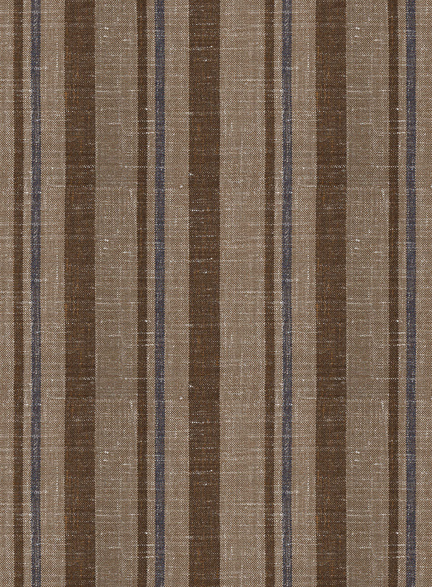 Italian Murano Omini Stripe Wool Linen Silk Suit - StudioSuits