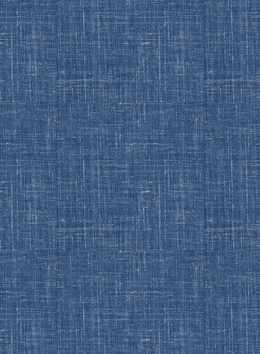 Italian Murano Portland Blue Wool Linen Suit - StudioSuits