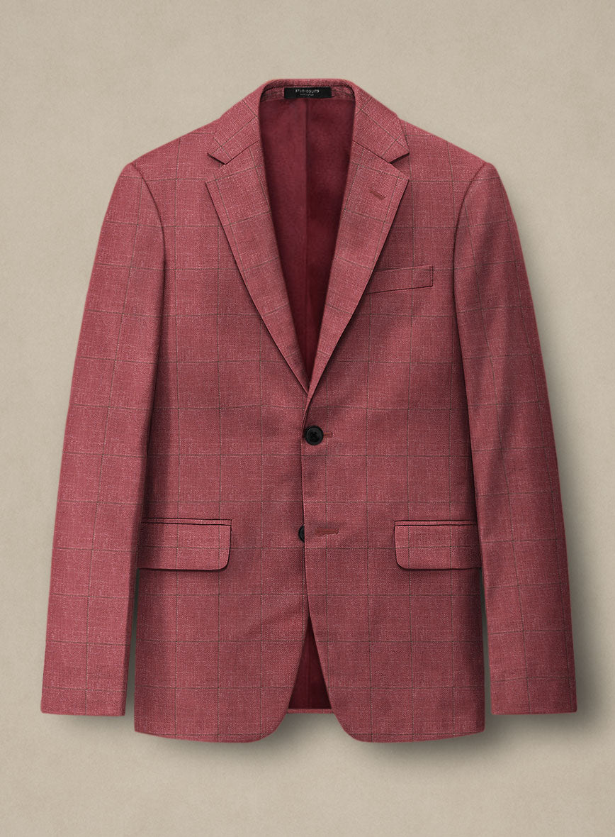 Italian Murano Radon Pink Wool Linen Silk Jacket - StudioSuits