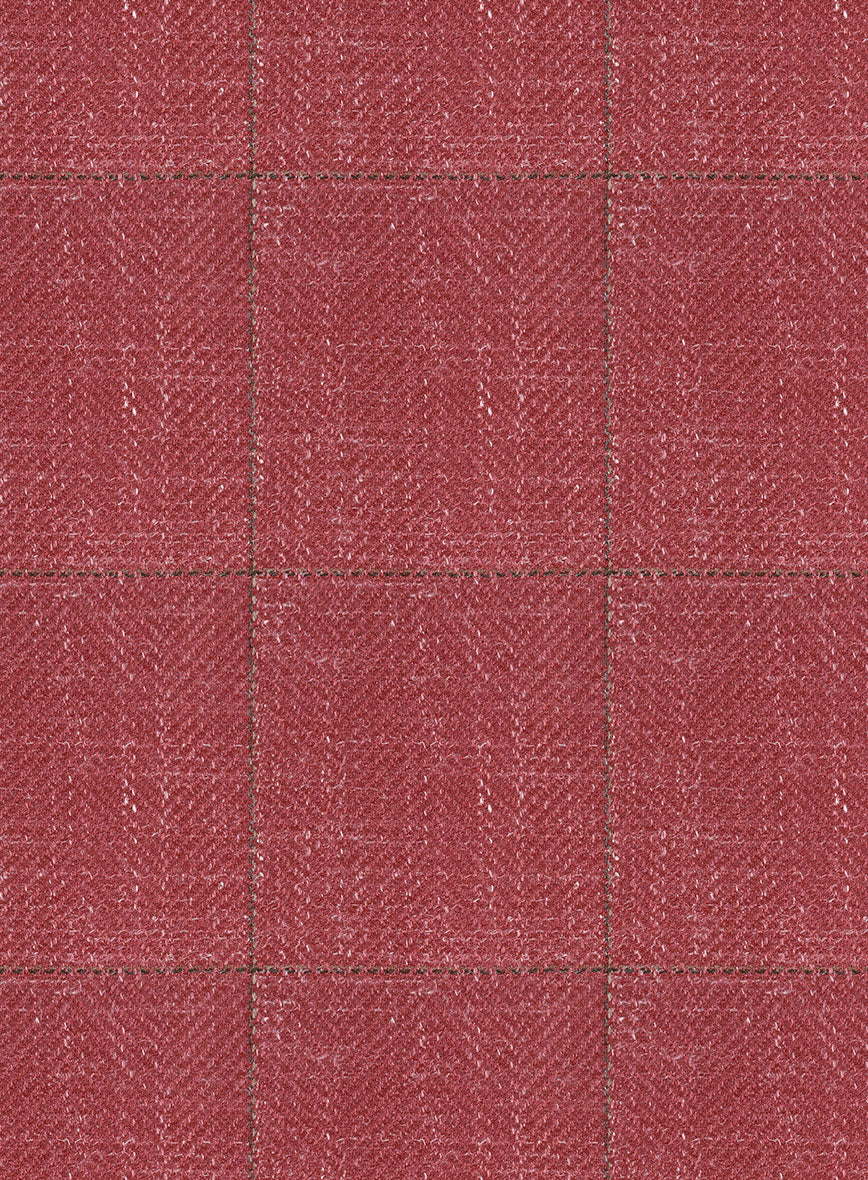 Italian Murano Radon Pink Wool Linen Silk Pants - StudioSuits