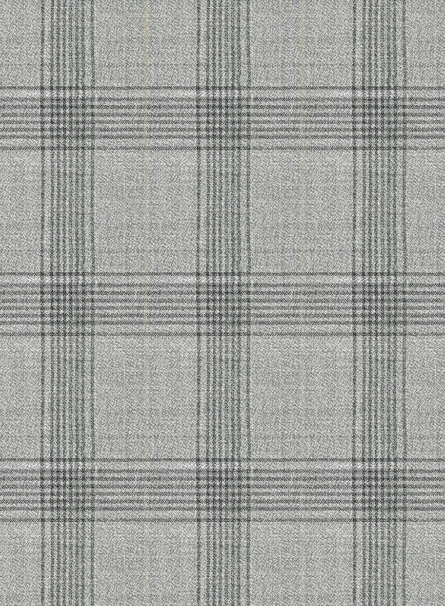 Italian Murano Sageo Gray Wool Linen Silk Pants - StudioSuits