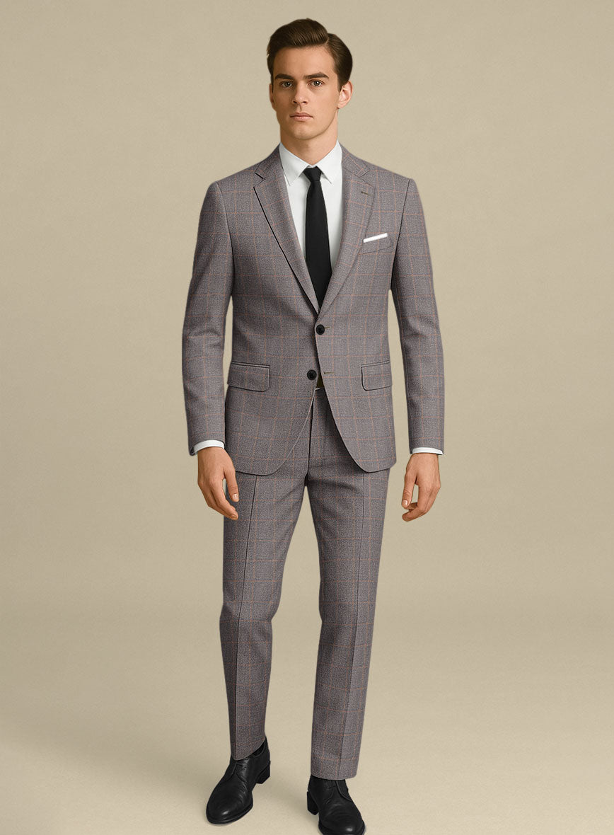 Italian Murano Satie Houndstooth Wool Linen Silk Suit - StudioSuits