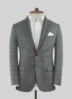 Italian Murano Sero Houndstooth Wool Linen Silk Jacket - StudioSuits