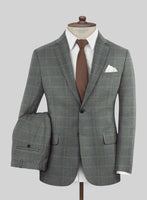 Italian Murano Sero Houndstooth Wool Linen Silk Suit - StudioSuits