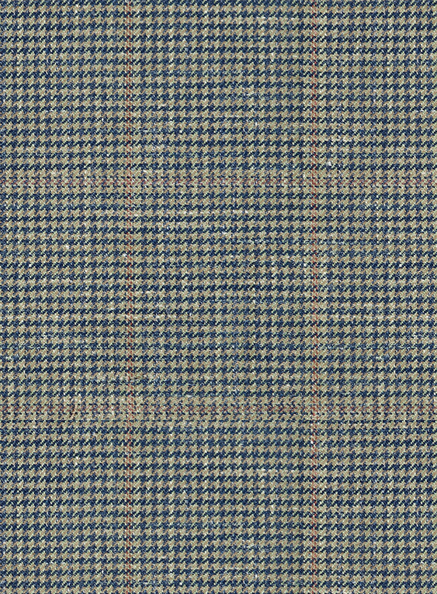 Italian Murano Sero Houndstooth Wool Linen Silk Suit - StudioSuits