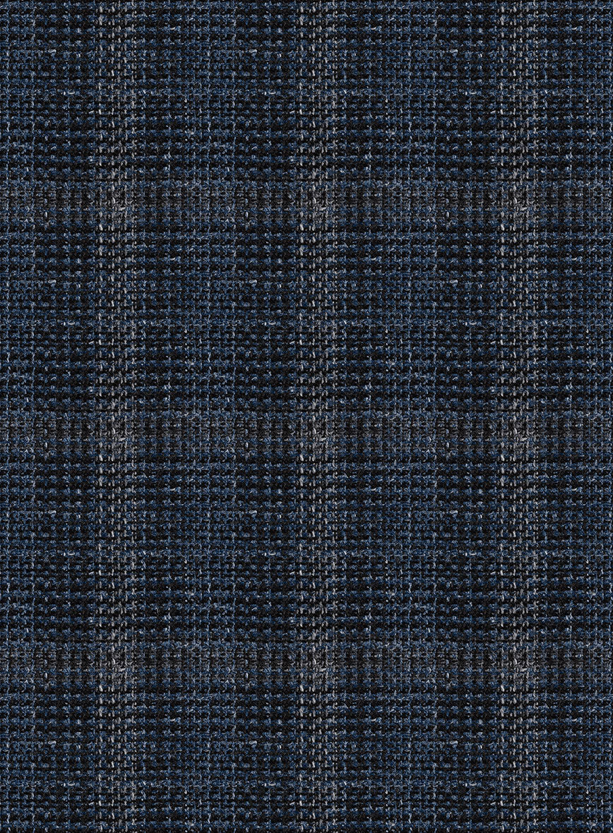 Italian Murano Sovil Blue Wool Linen Silk Jacket - StudioSuits