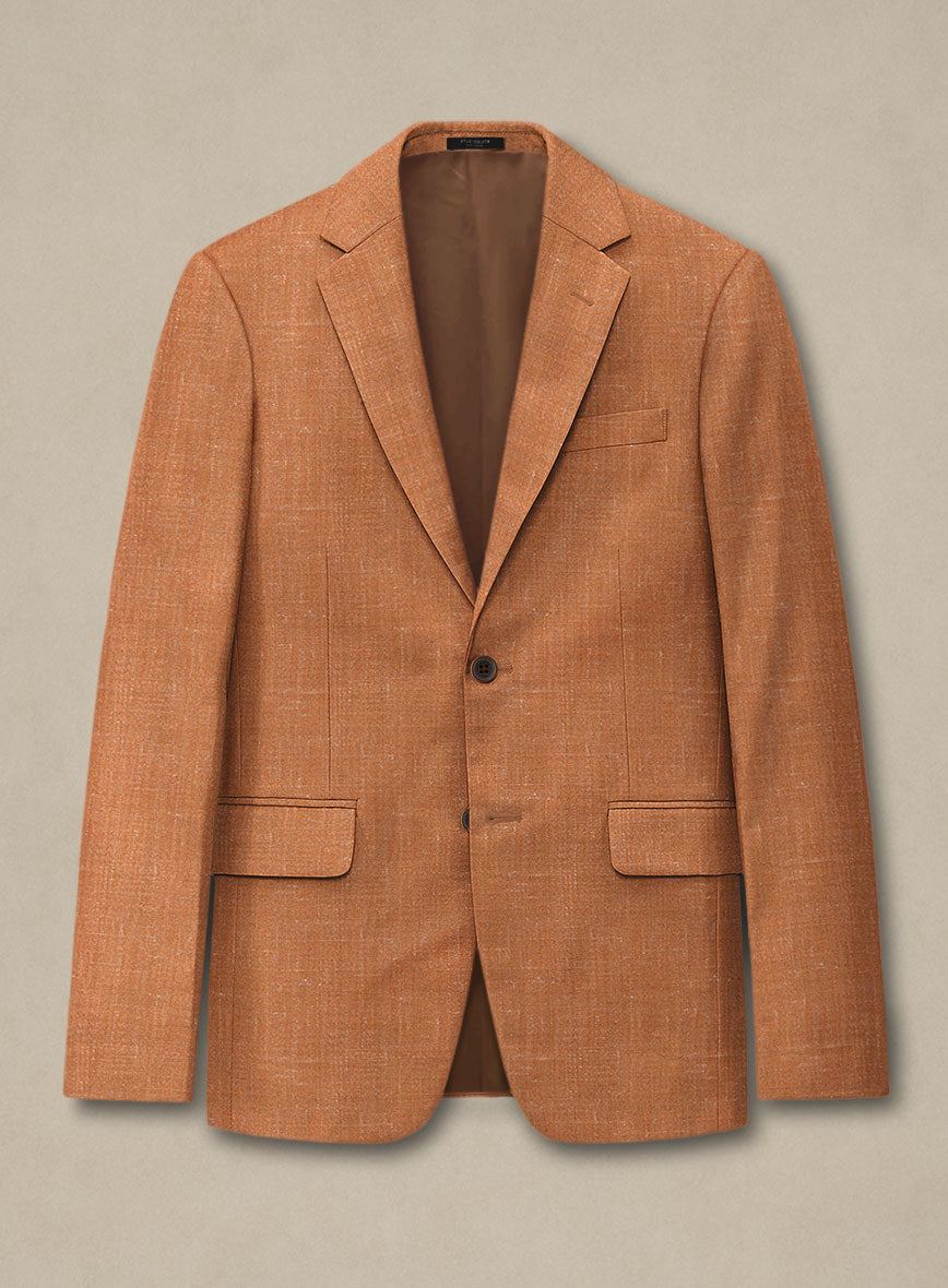 Italian Murano Tuscan Clay Wool Linen Silk Suit - StudioSuits