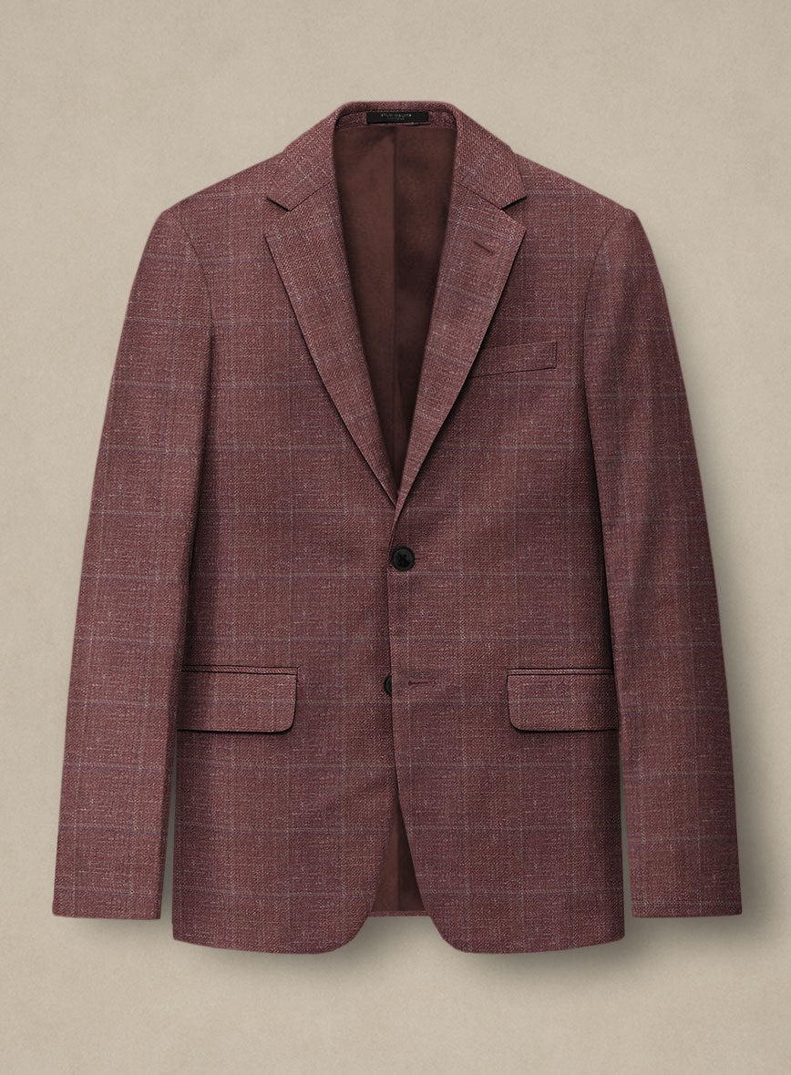 Italian Murano Vireja Mauve Wool Linen Silk Jacket - StudioSuits