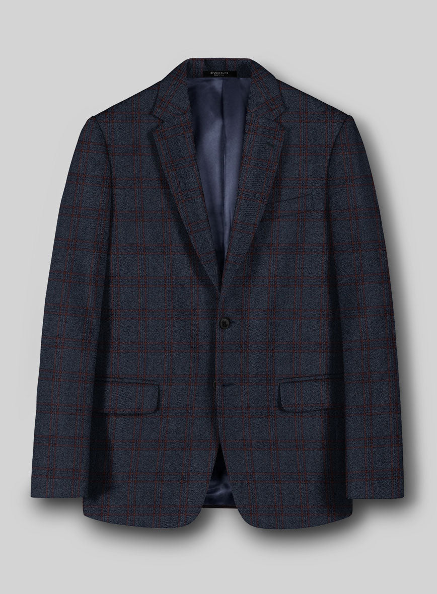 Italian Narciso Check Tweed Jacket - StudioSuits