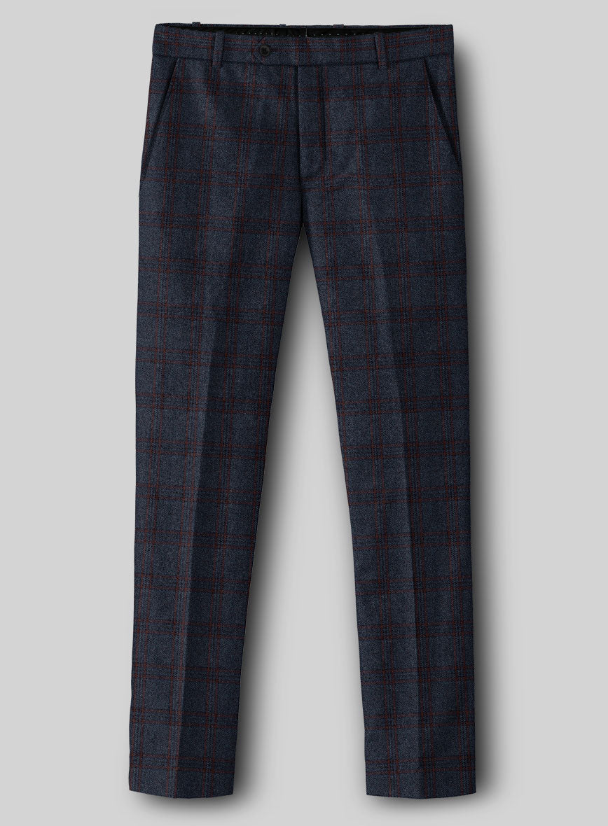 Italian Narciso Check Tweed Pants - StudioSuits