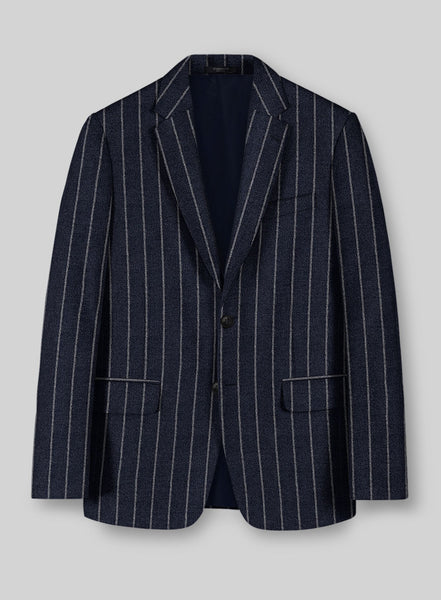 アメリ　ヴィンテージ　GIOLICA STRIPE TWEED JACKET Italian Navy Ascot Rope Stripe Tweed Jacket – StudioSuits