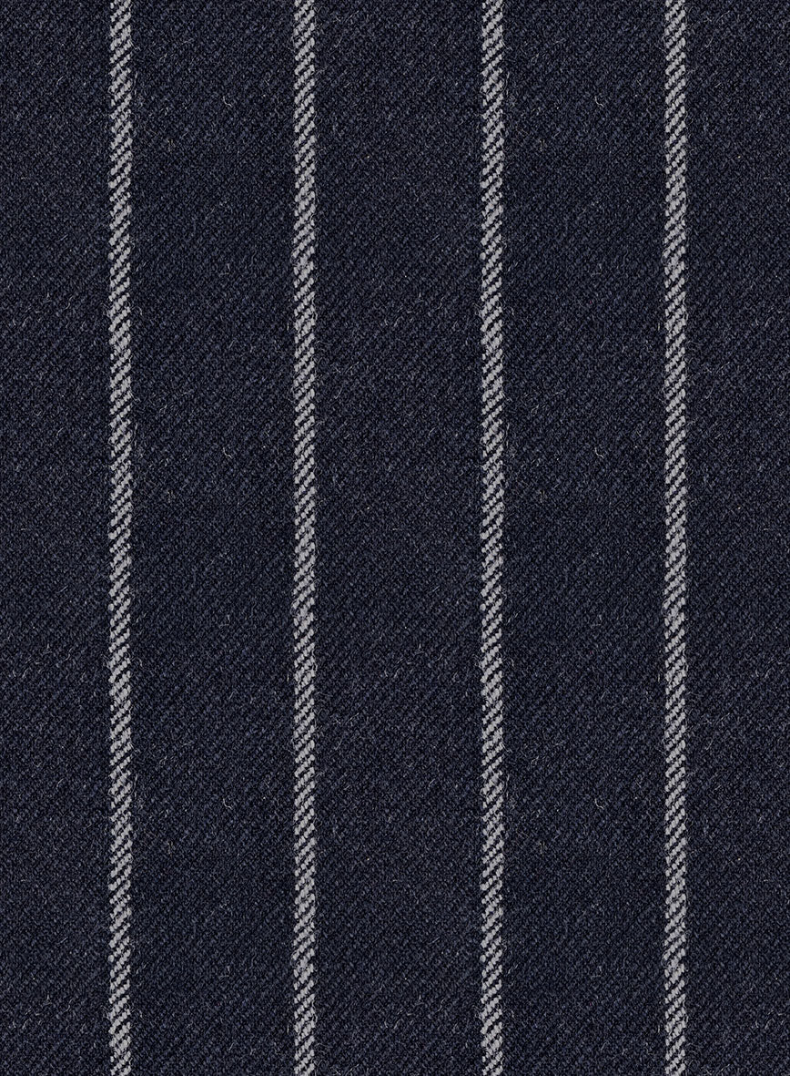 Italian Navy Ascot Rope Stripe Tweed Suit - StudioSuits