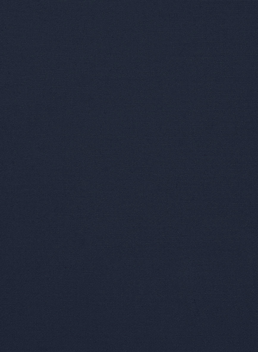 Italian Navy Blue Cotton Stretch Suit - StudioSuits