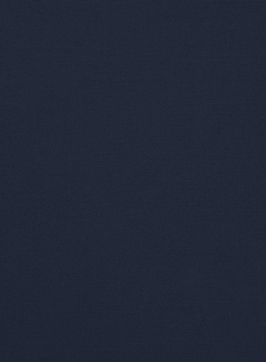 Italian Navy Blue Cotton Stretch Jacket - StudioSuits