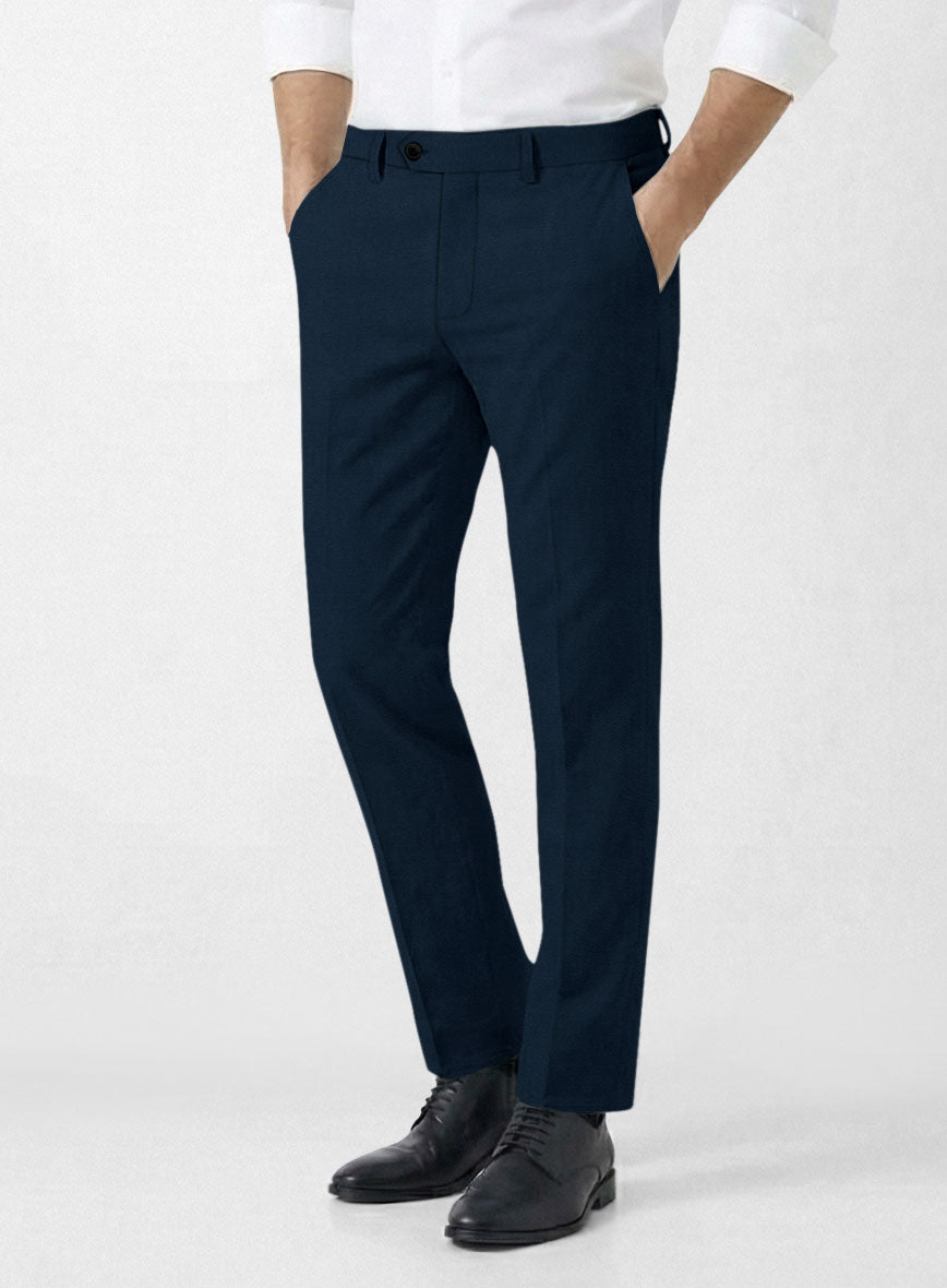 Italian Nile Blue Cotton Stretch Suit - StudioSuits