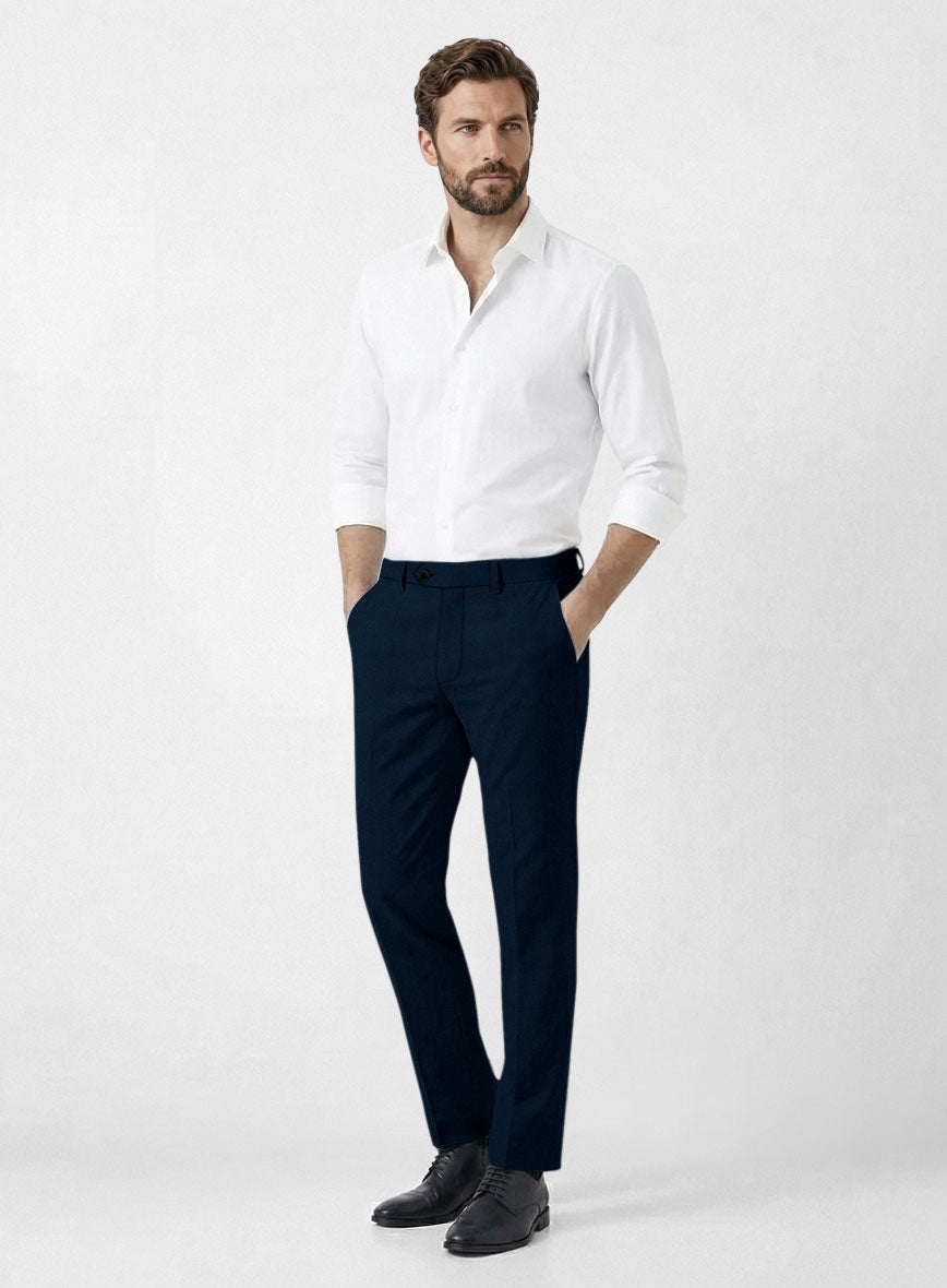 Italian Nile Blue Cotton Stretch Suit - StudioSuits