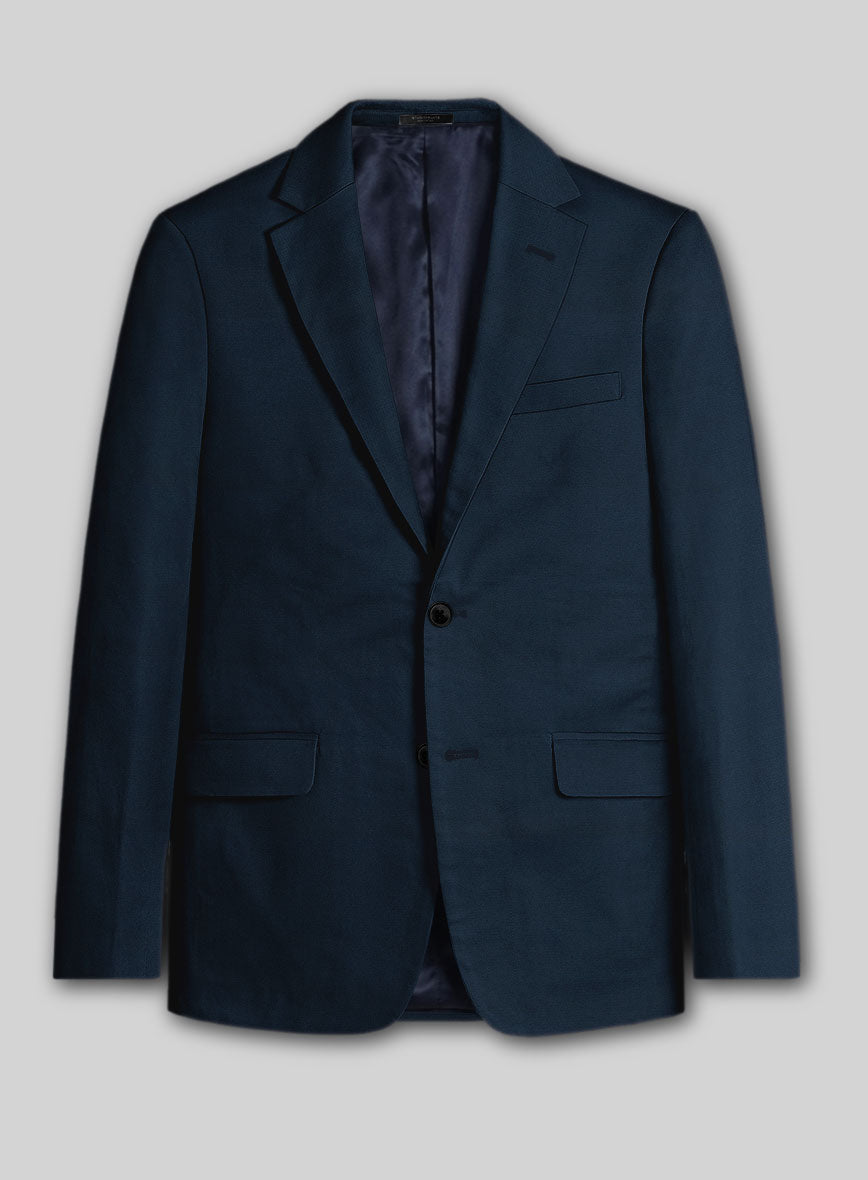 Italian Nile Blue Cotton Stretch Suit - StudioSuits