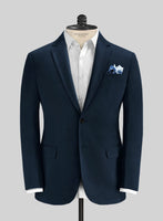 Italian Nile Blue Cotton Stretch Jacket - StudioSuits