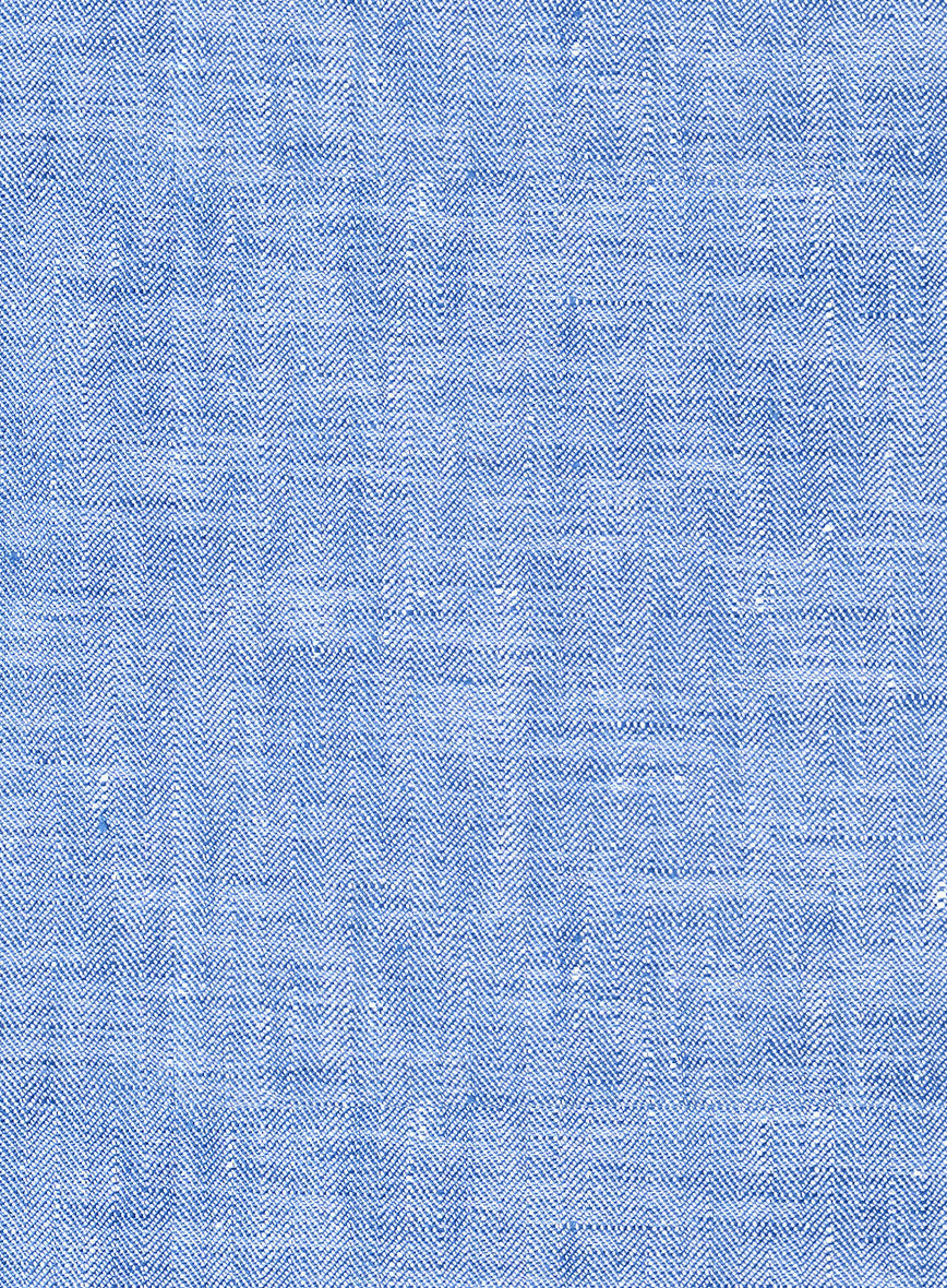 Italian Nile Blue Linen Pants - StudioSuits