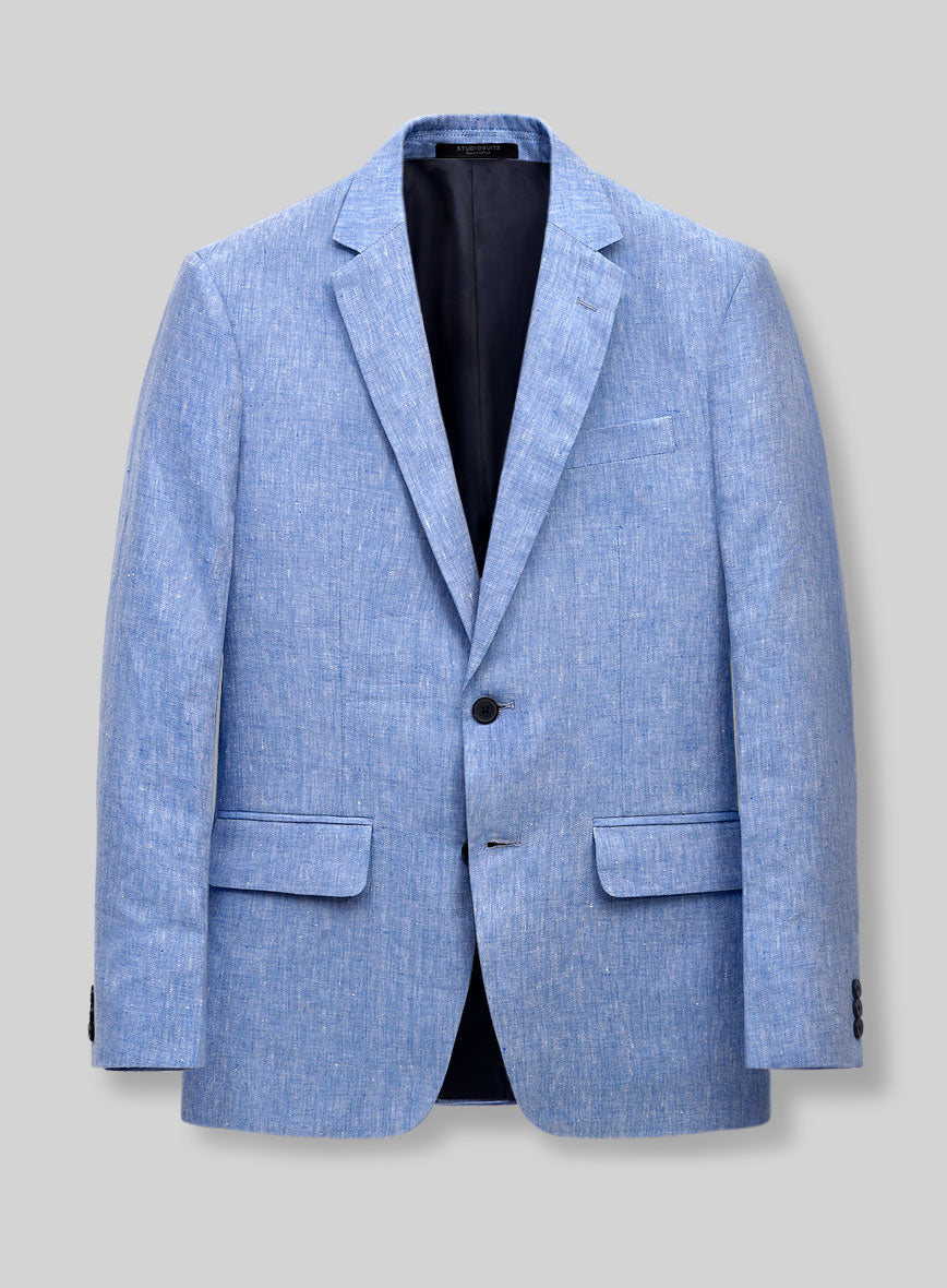 Italian Nile Blue Linen Suit