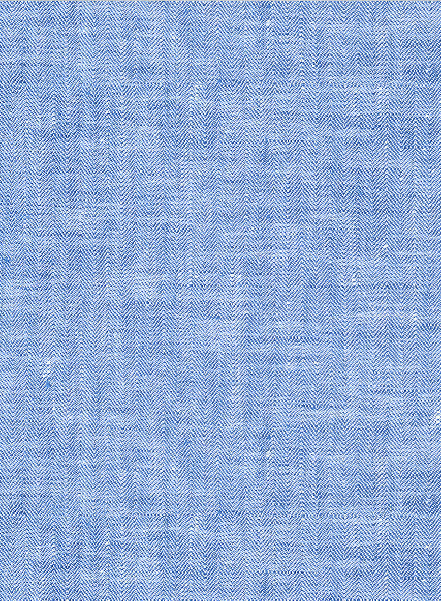 Italian Nile Blue Linen Zipper Jacket - StudioSuits