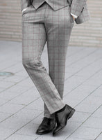 Italian Norezi Gray Wool Pants - StudioSuits