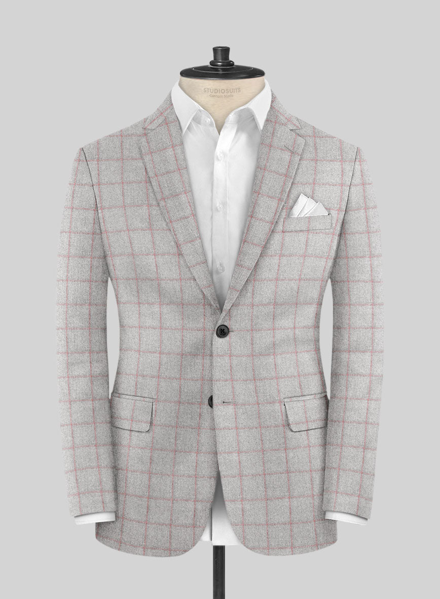 Italian Norezi Gray Wool Suit - StudioSuits