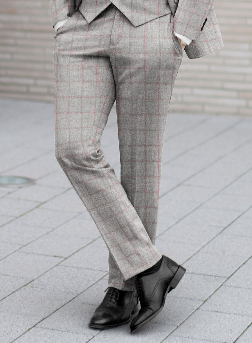 Italian Norezi Gray Wool Suit - StudioSuits