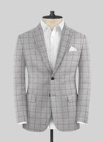 Italian Norezi Gray Wool Suit - StudioSuits