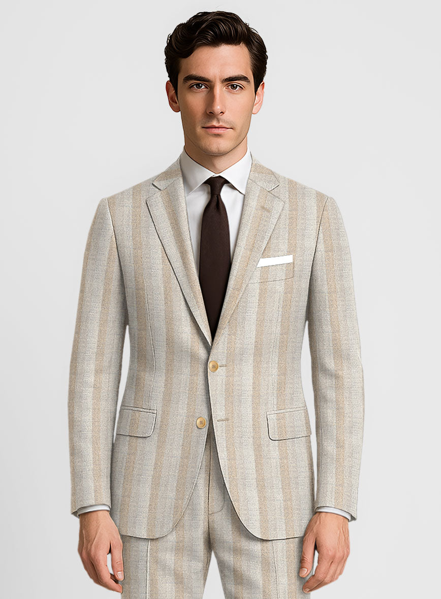 Italian Oatfield Herringbone Tweed Jacket - StudioSuits