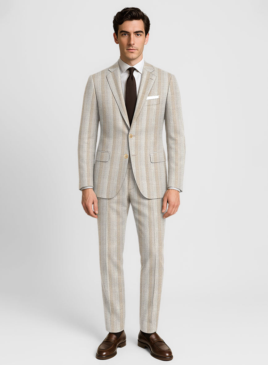 Italian Oatfield Herringbone Tweed Suit - StudioSuits