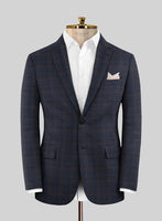Italian Ofra Blue Checks Flannel Suit - StudioSuits