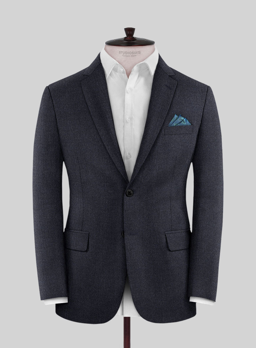 Italian Ombo Blue Birdseye Flannel Suit - StudioSuits