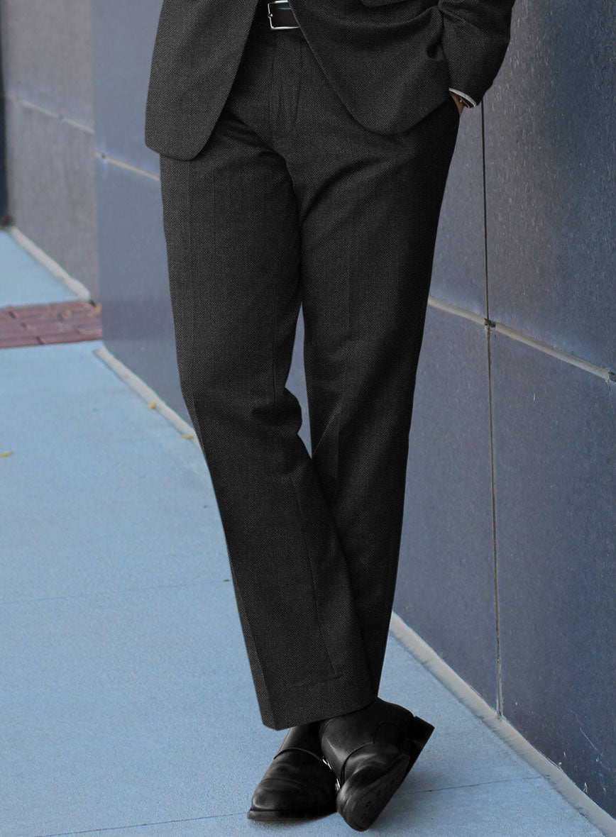Italian Ombo Charcoal Birdseye Flannel Suit - StudioSuits