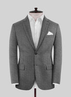 Italian Ombo Gray Birdseye Flannel Suit - StudioSuits