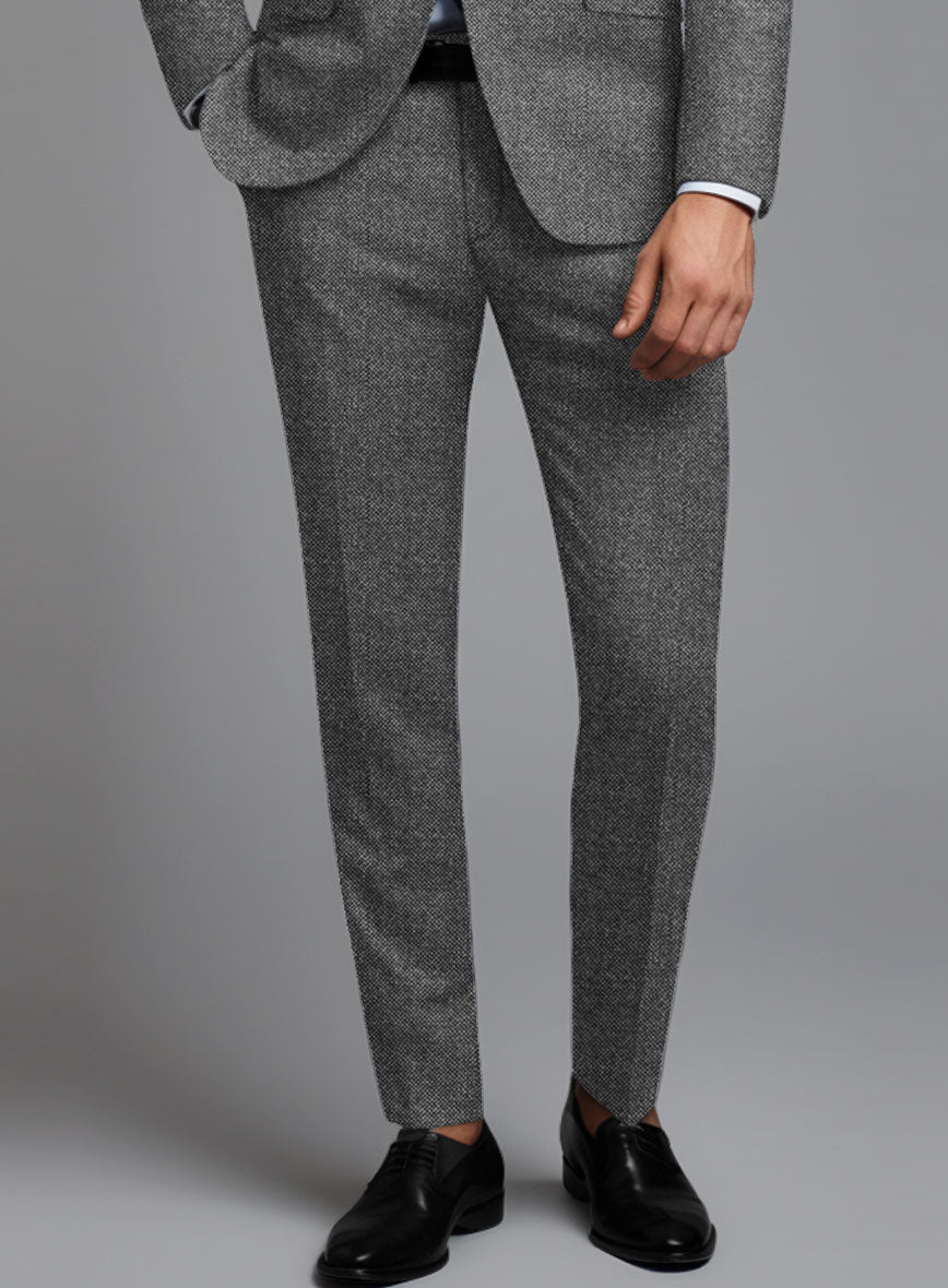 Italian Ombo Gray Birdseye Flannel Suit - StudioSuits