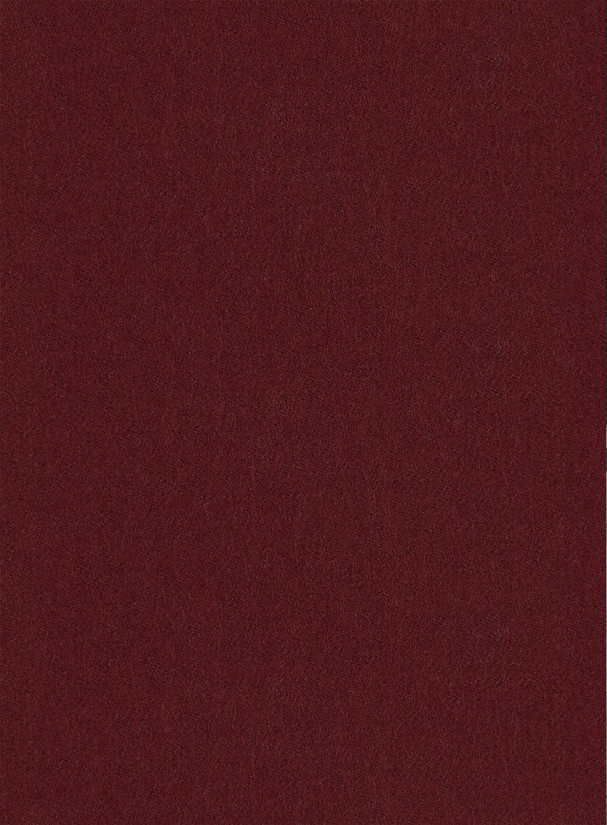 Italian Ospero Maroon Wool Pants - StudioSuits