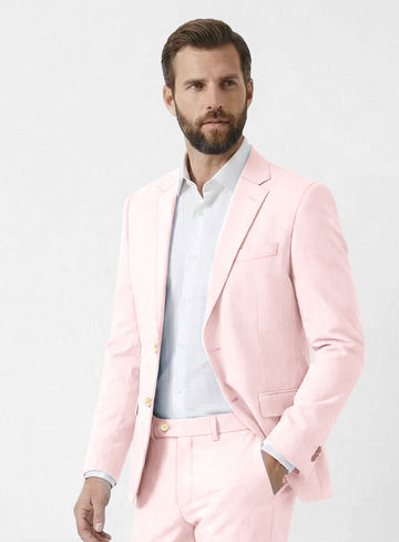 Italian Pale Pink Cotton Stretch Jacket - StudioSuits