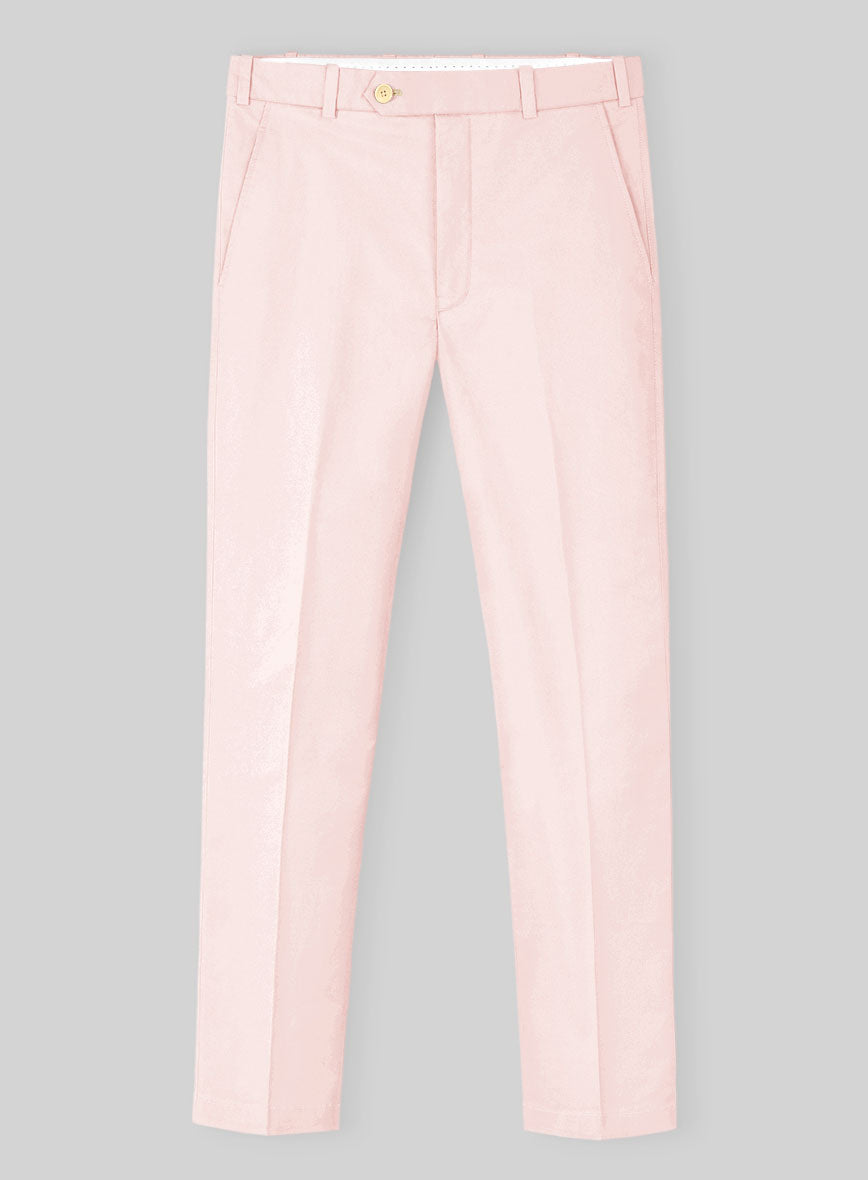 Italian Pale Pink Cotton Stretch Suit - StudioSuits
