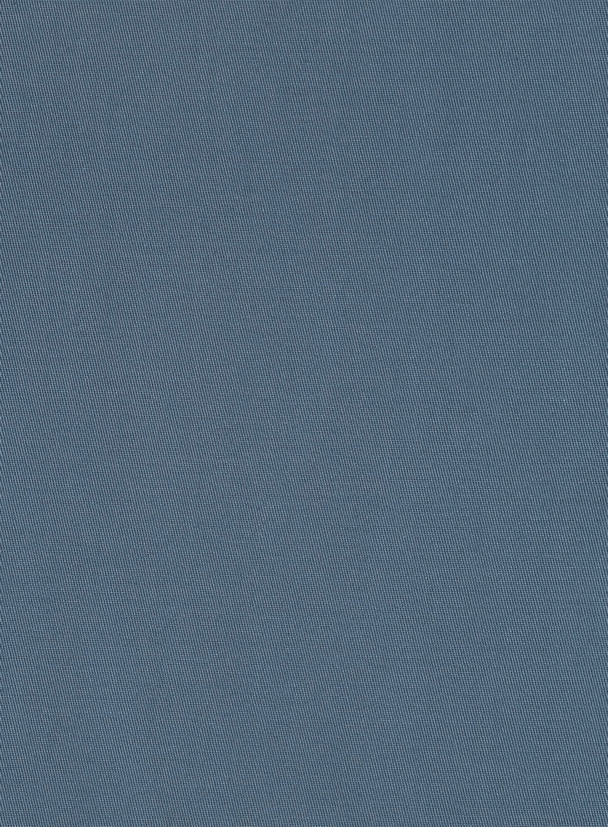 Italian Petrol Blue Cotton Stretch Shorts - StudioSuits