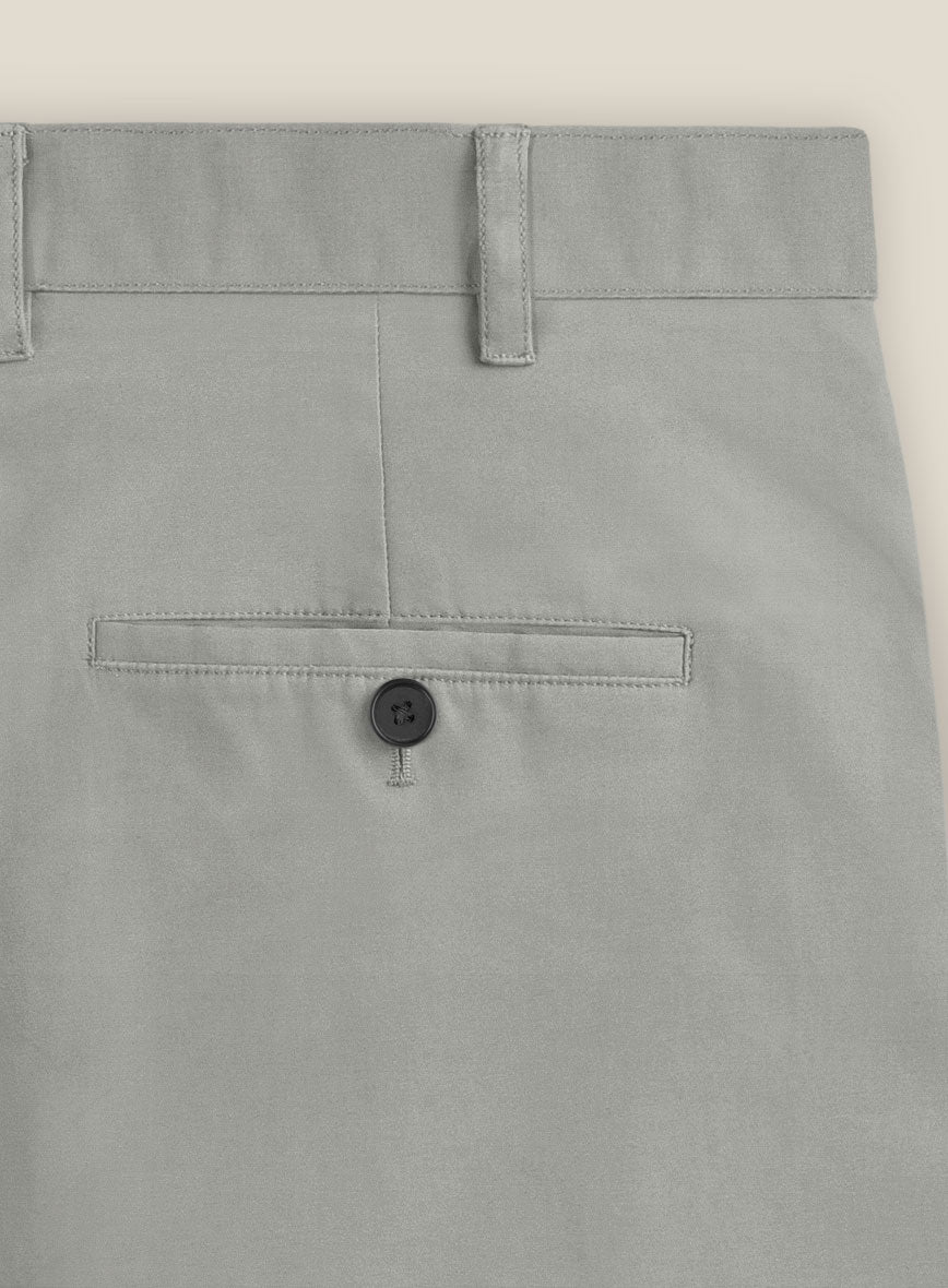 Italian Petrol Gray Cotton Stretch Shorts - StudioSuits