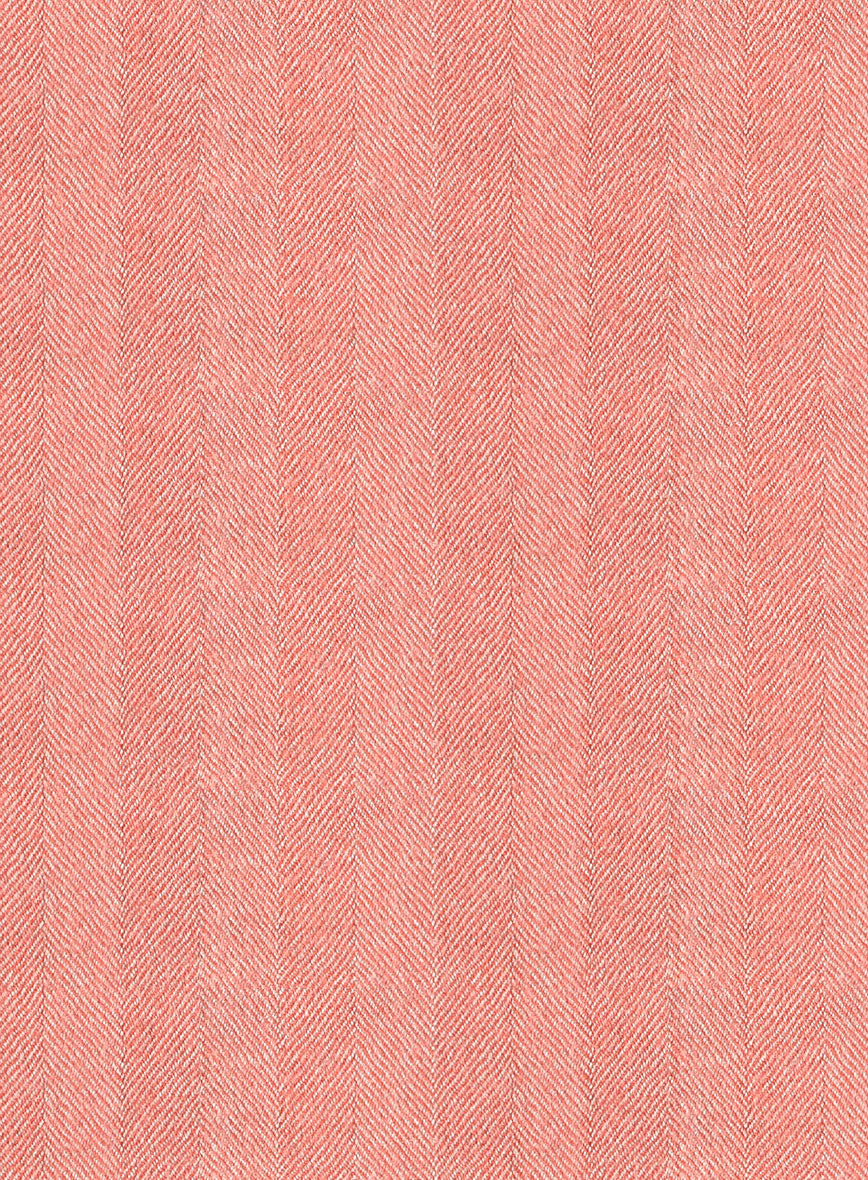 Italian Pink Herringbone Flannel Suit - StudioSuits