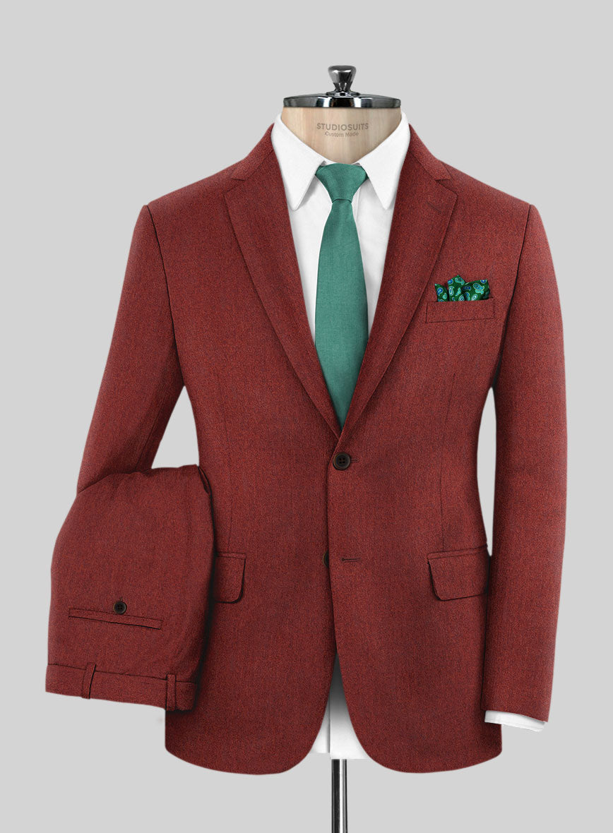 Italian Plicio Auburn Wool Suit StudioSuits